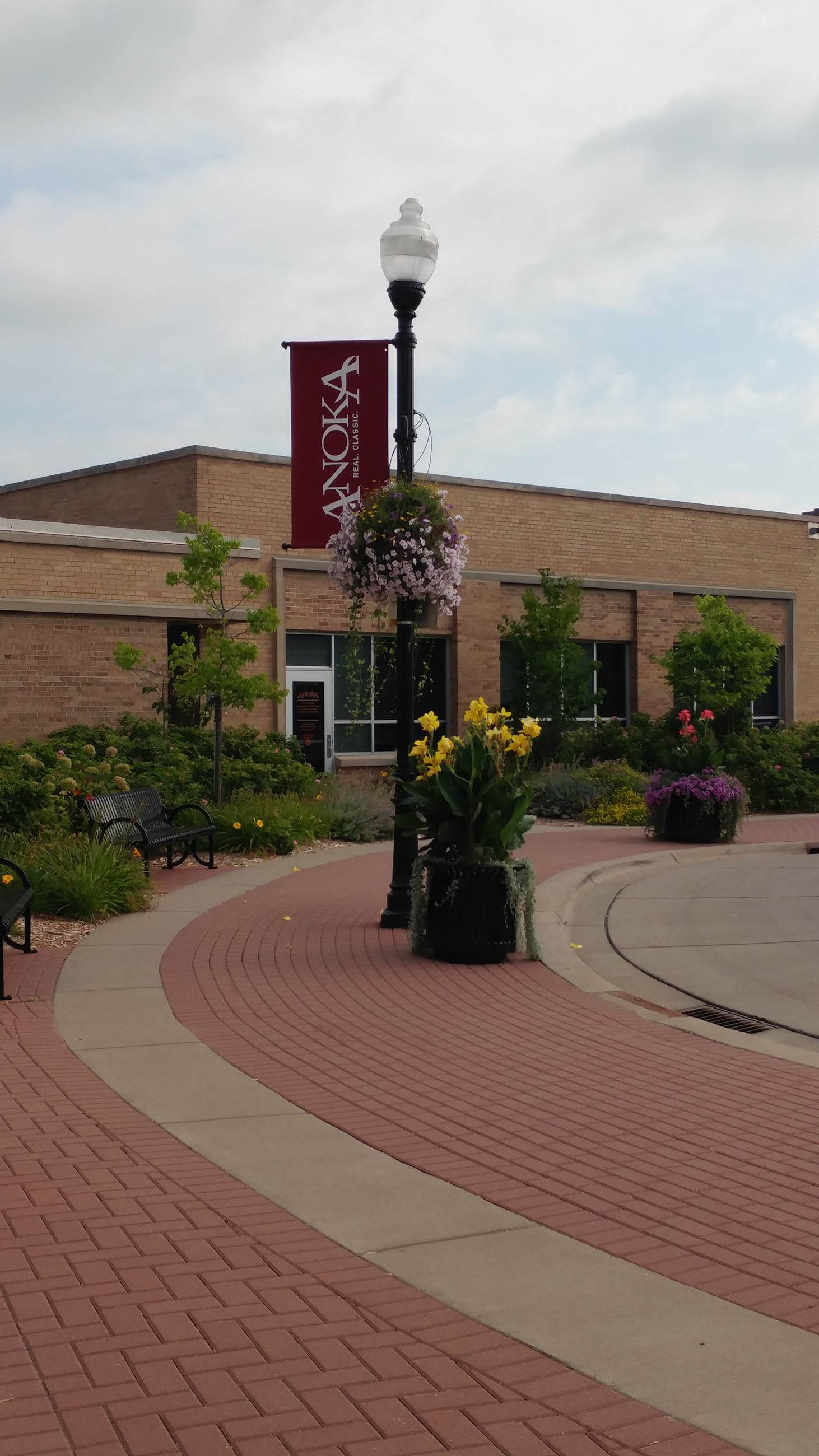 City of Anoka Banner hanging from Light Post